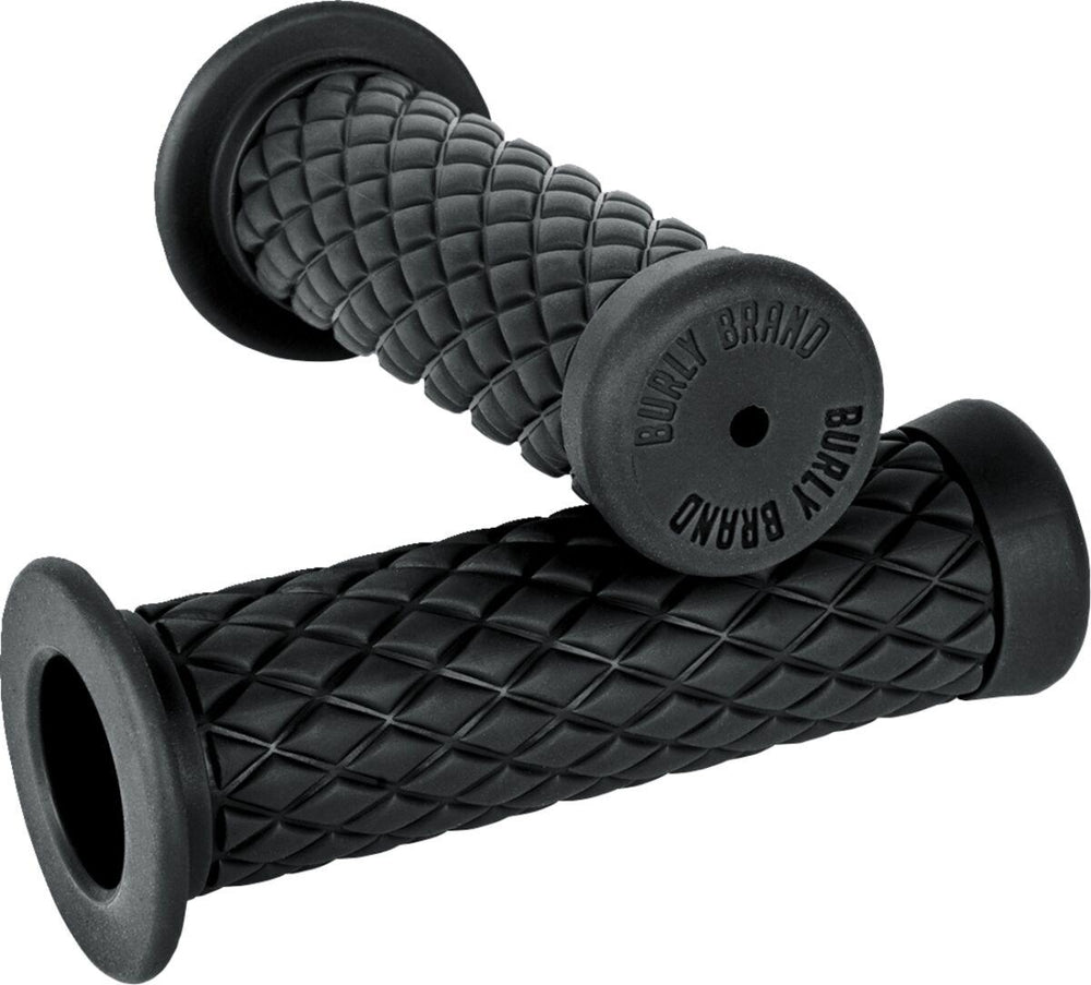 Burly 1" Custom Bike Diamondback Grips - Black