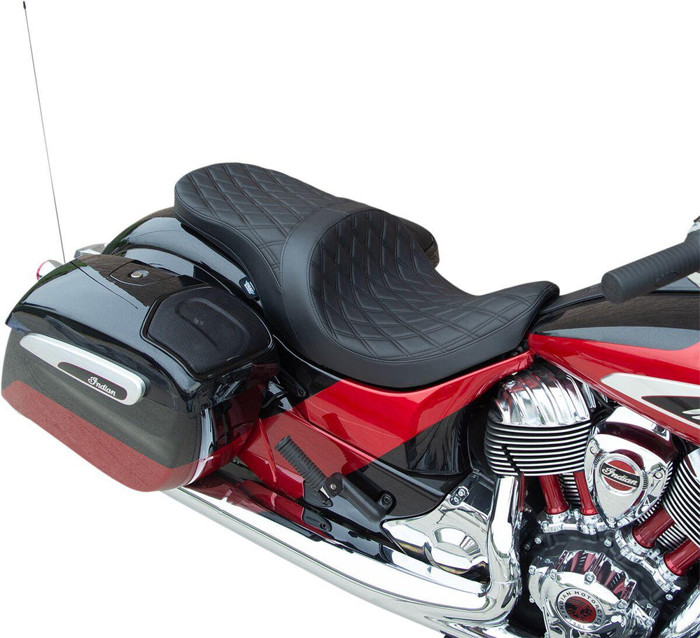 Drag Specialties Forward Positioned Low-Profile Touring Seat For Indian Chief 111 2014-2020 Smooth - Black