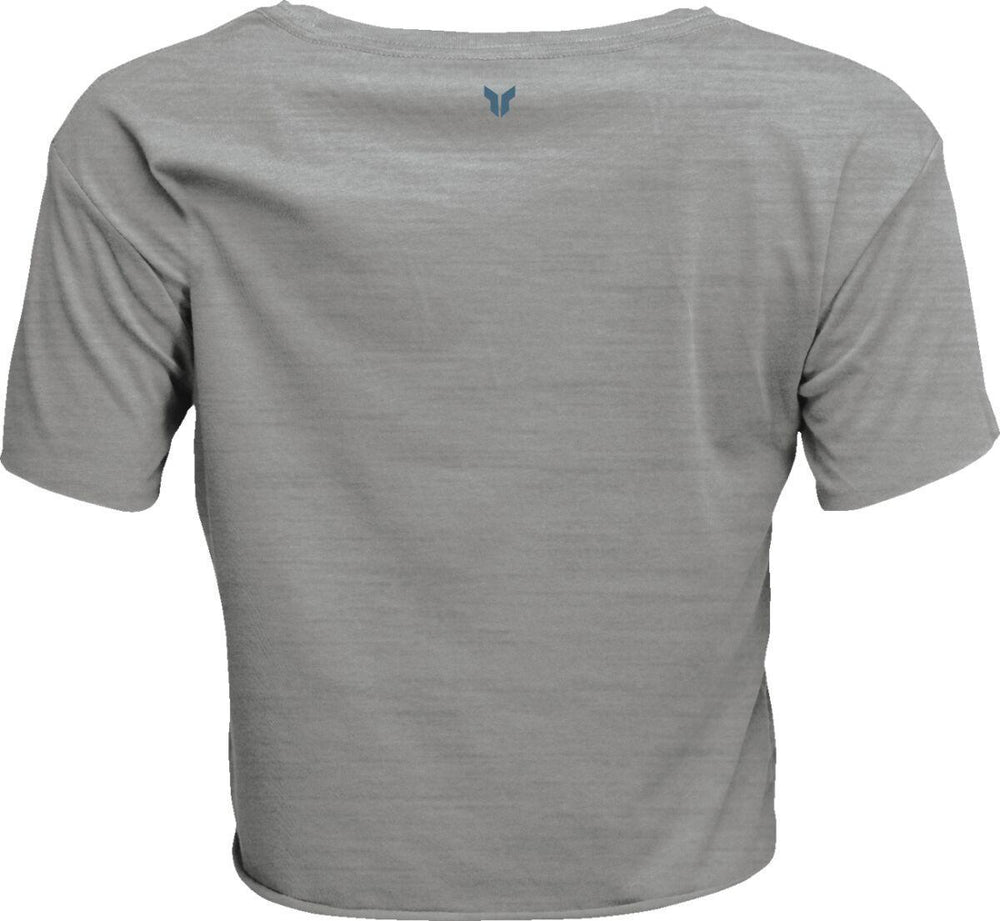 Thor Womens Adult Corp Crop T-Shirt - Heather Grey