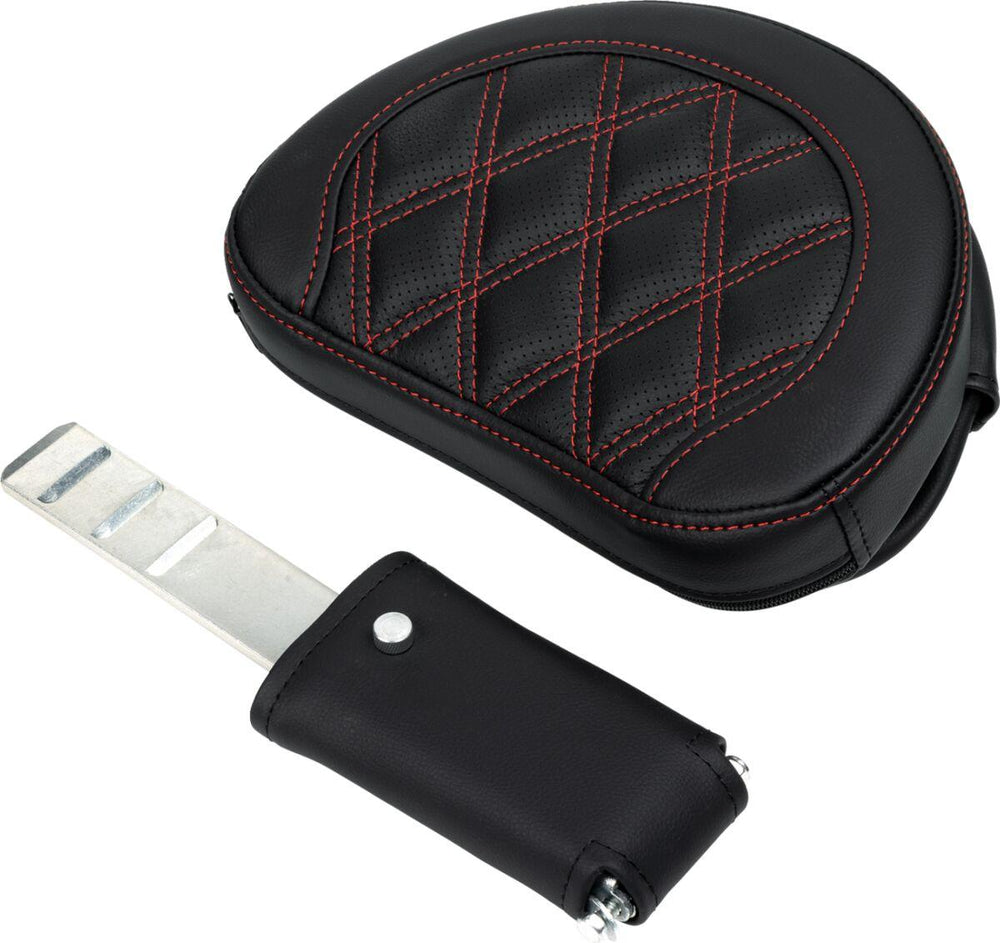 Saddlemen Roadsofa Lattice Stitch Seat For Harley Davidson FLHR 1584 2008 - Black/Red (Driver Seat Length:38 cm)