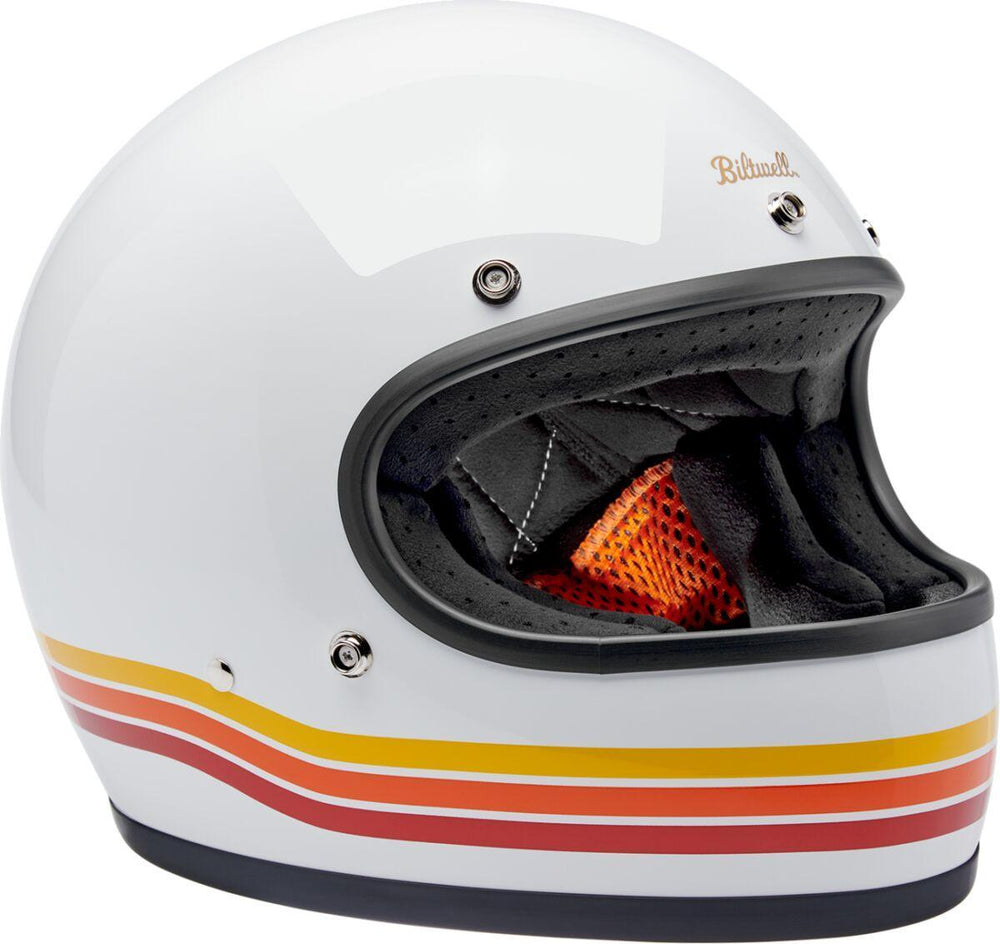 Biltwell Gringo Sunset Spectrum Helmet - Gloss/Orange/Red/White