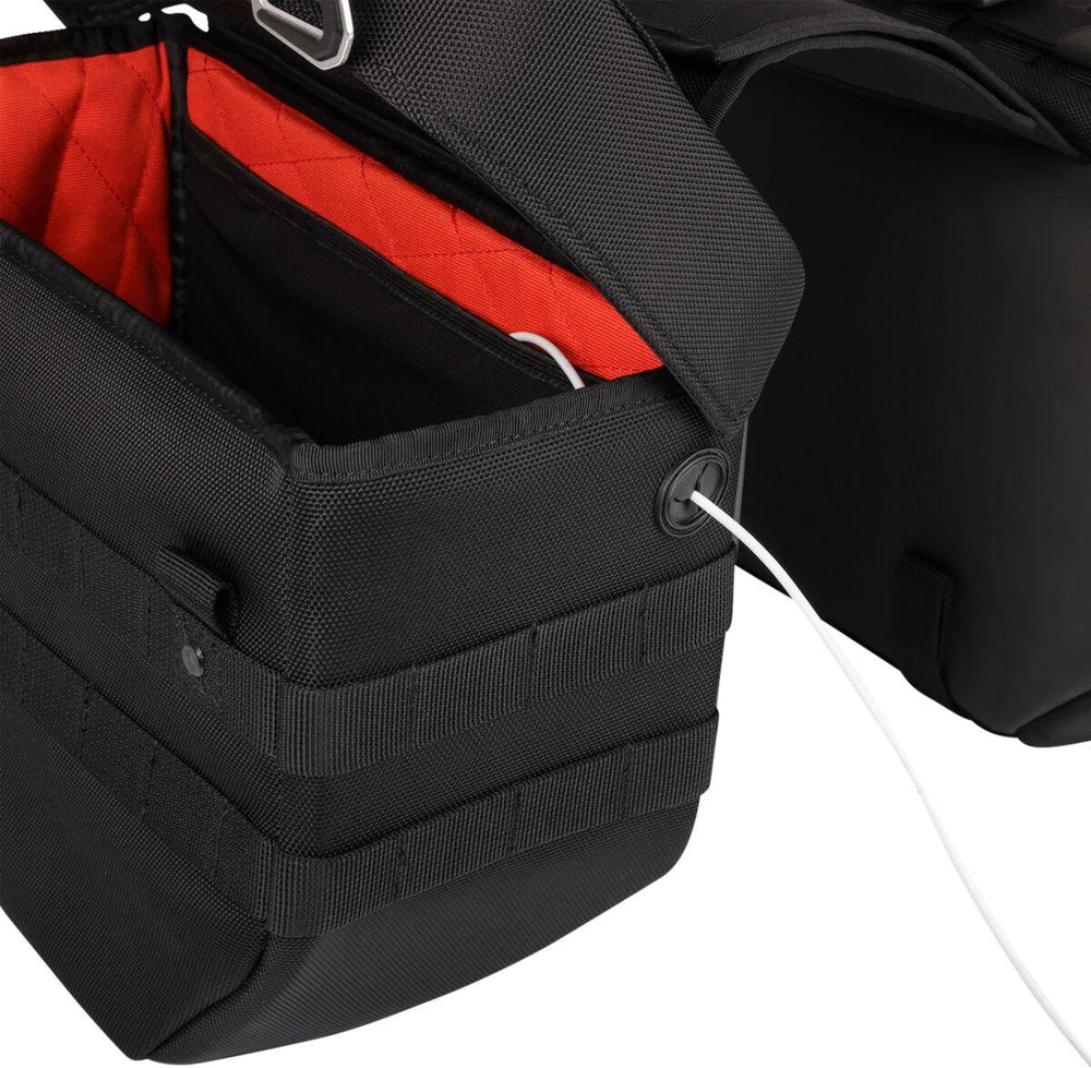 Thrashin Supply Co Expedition Saddlebags For Harley Davidson FLD 1690 2012-2013 - Black