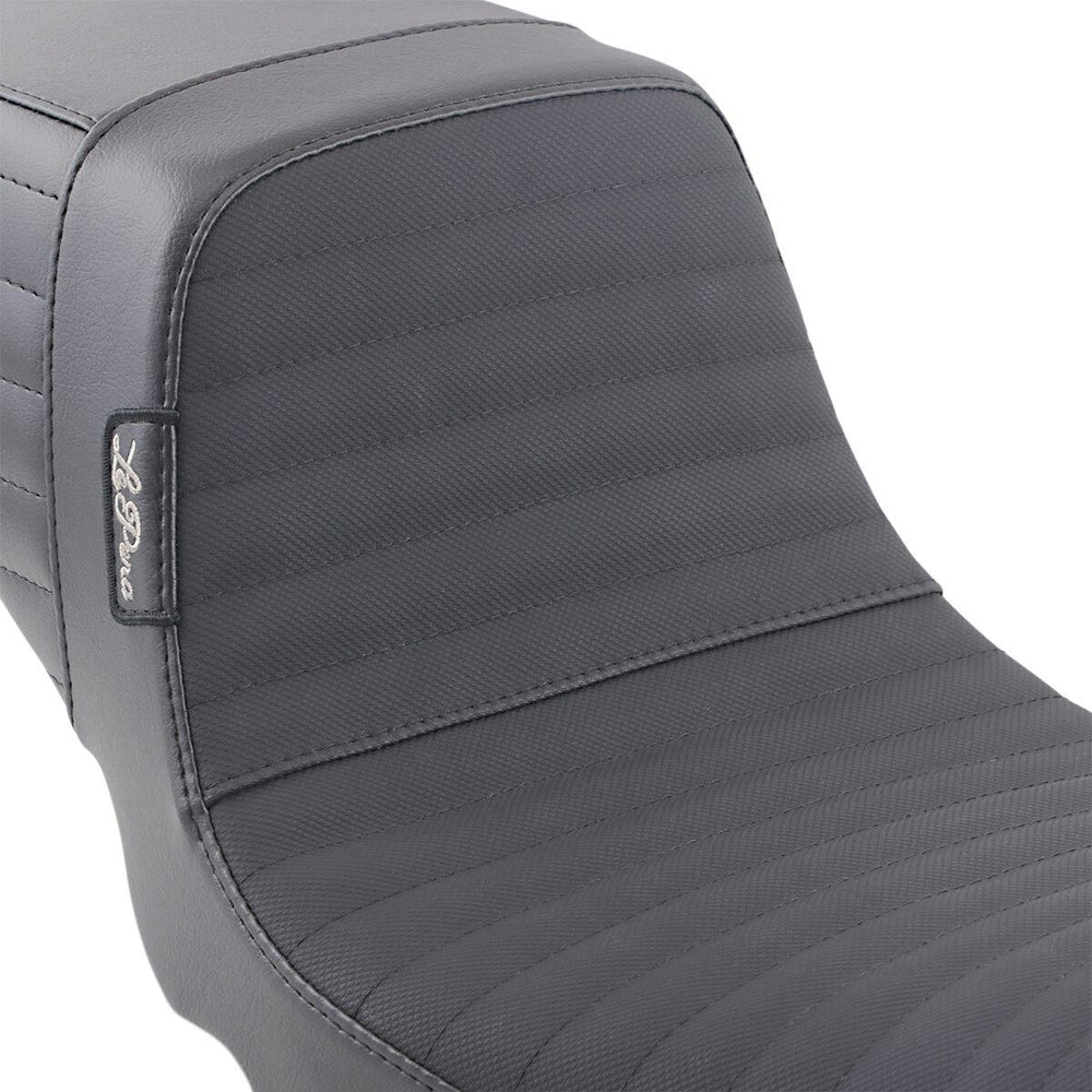 LE Pera Kickflip Daddy Long Legs Seat For Harley Davidson FLD 1690 2012-2013 Pleated w/Gripp Tape - Black