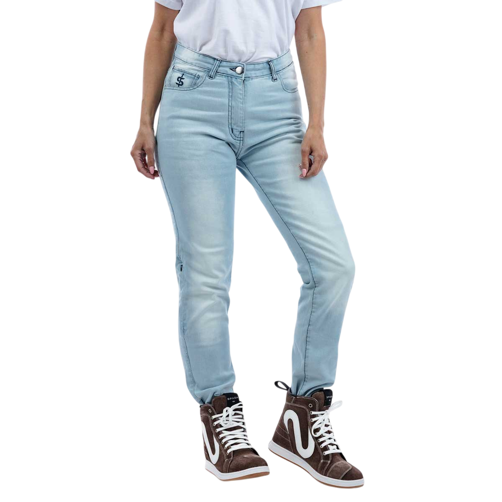 Spada Drifter Ladies Motorcycle Jeans - Short Leg - Beach Blue
