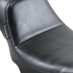 LE Pera Daytona Daddy Long Legs 2 Up Vinyl Seat For Harley Davidson FLD 1690 2012-2013 Plain - Black