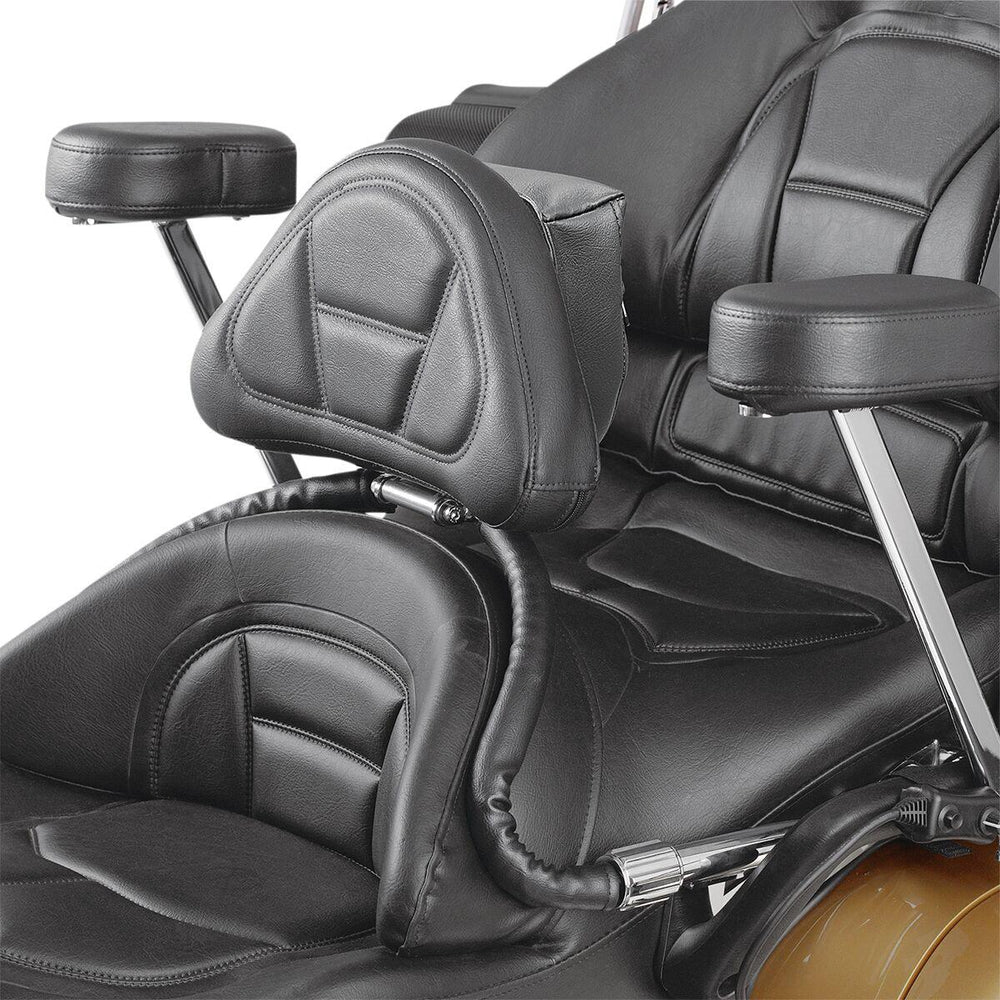 Show Chrome Driver Backrest Kit For Honda GL 1800 Gold Wing 2001-2017 - Black/Chrome