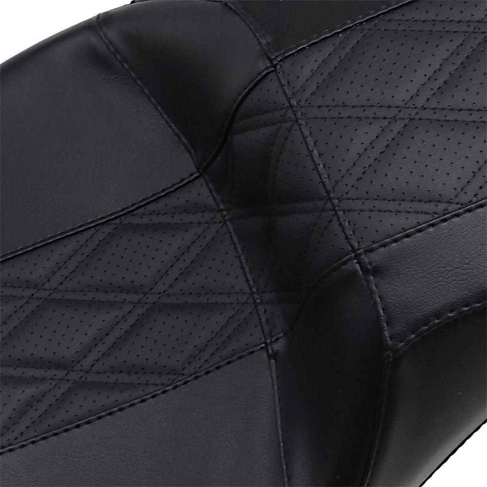 LE Pera Outcast GT 2-Up Seat For Harley Davidson FLH 1868 ABS 2021 Double Diamond/Perforated - Black