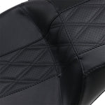 LE Pera Outcast GT 2-Up Seat For Harley Davidson FLH 1868 ABS 2021 Double Diamond/Perforated - Black