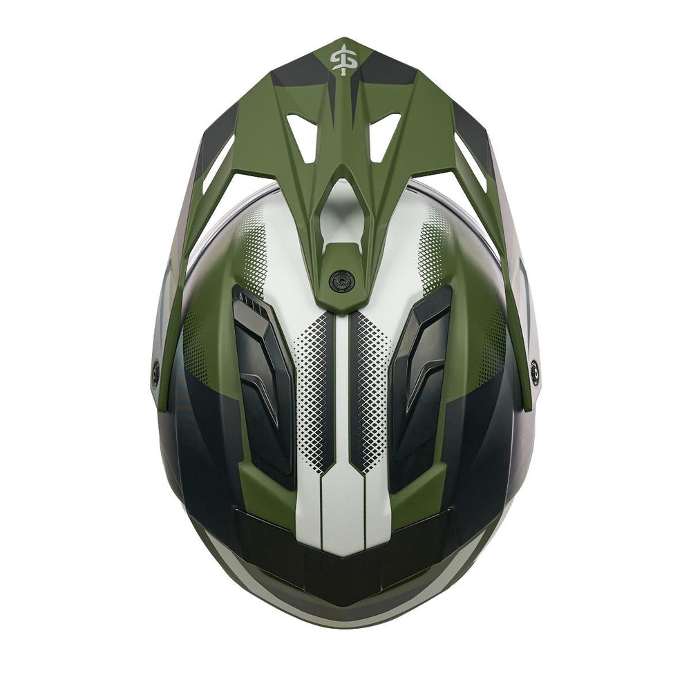 Spada Trailhawk Raptor Adventure Motorcycle Helmet - Green