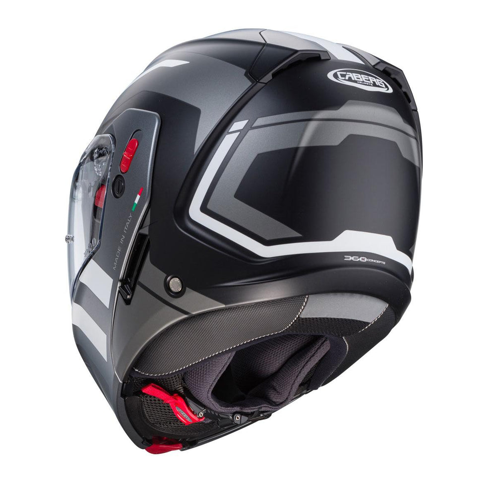 Caberg Horus X Road Matt Black Gun Metal White Helmet