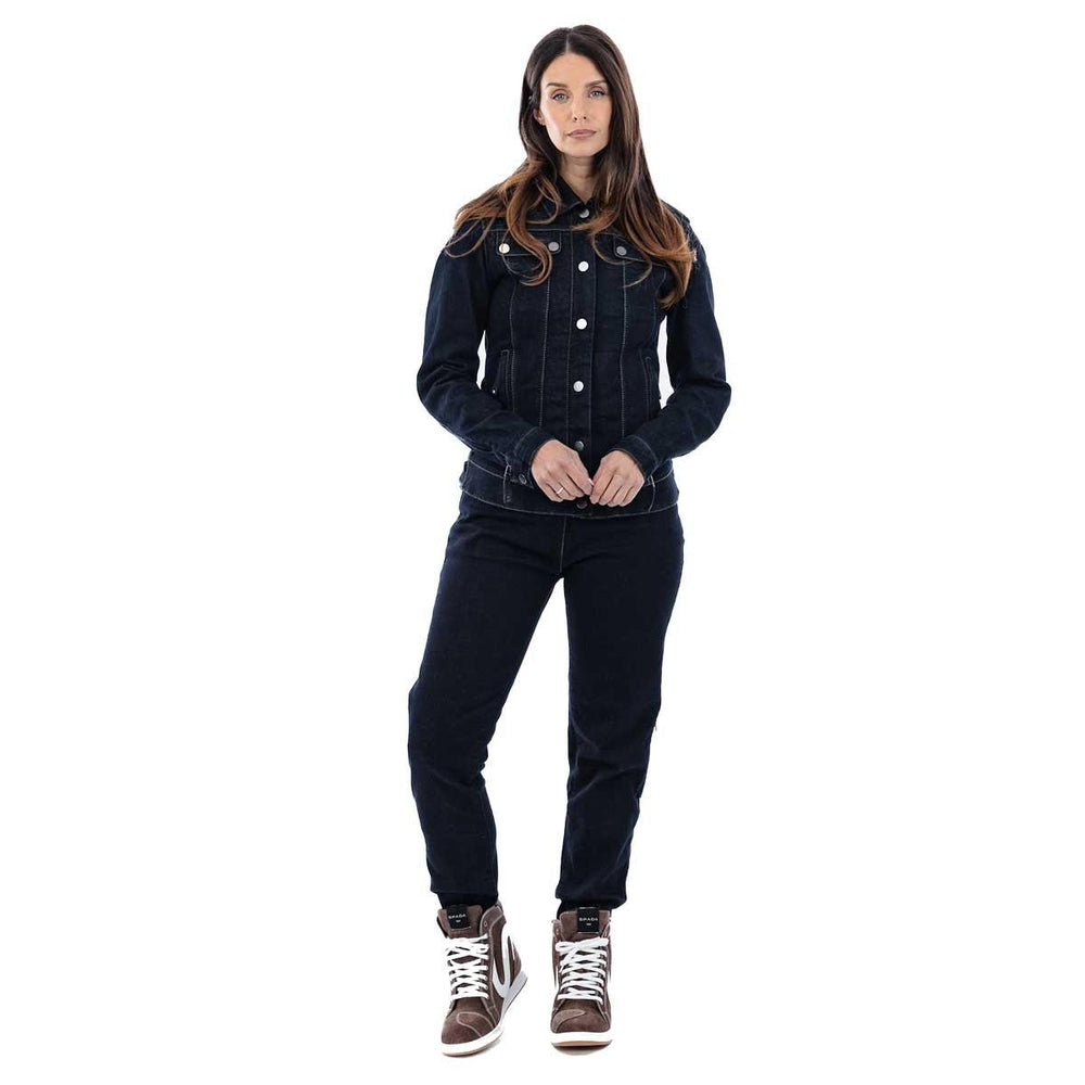 Spada Tura Trucker Ladies Motorcycle Jacket - Rinse Indigo