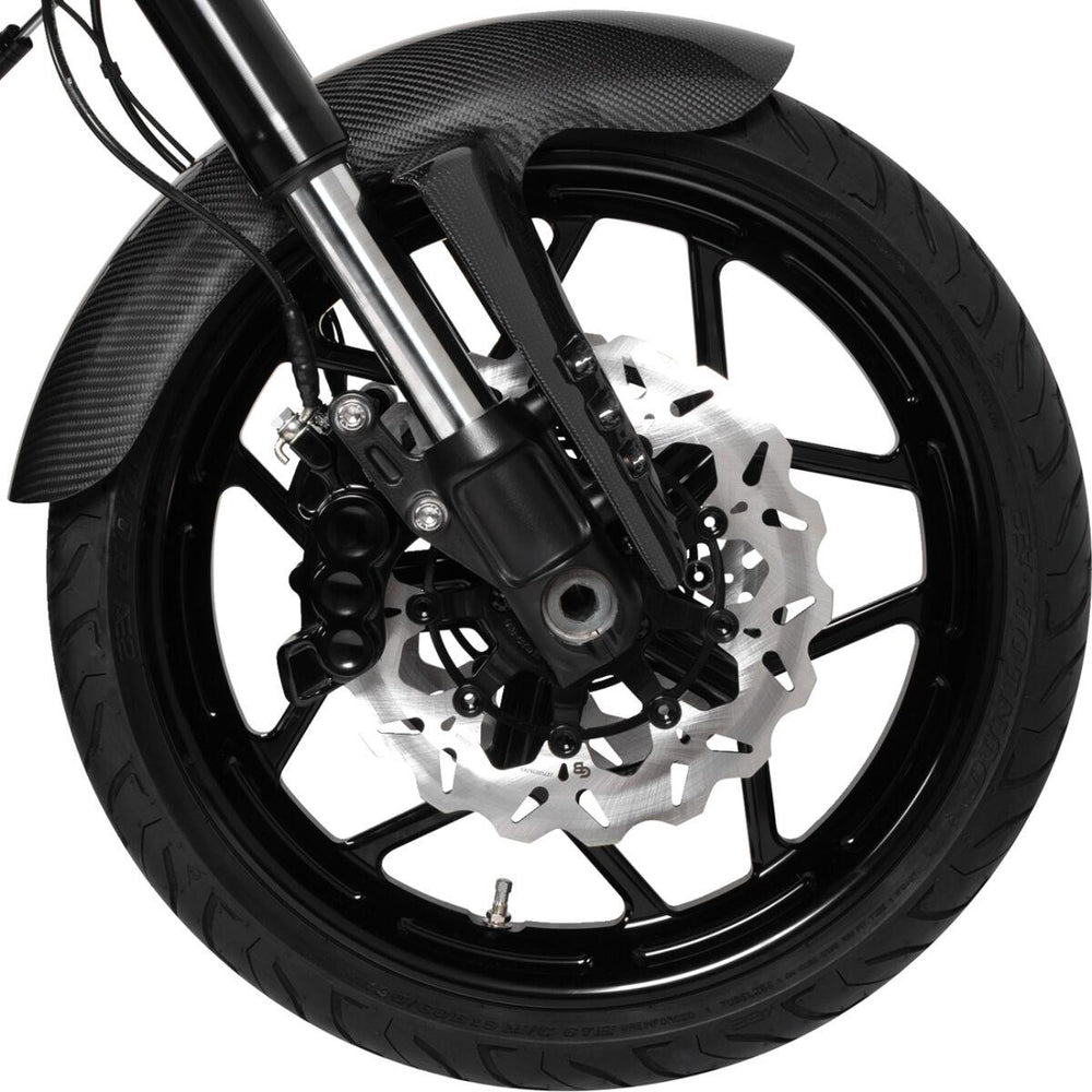 Arlen Ness Carbon Fibre 19" Qualifier Fender 48.3 cm (19") Front - Black