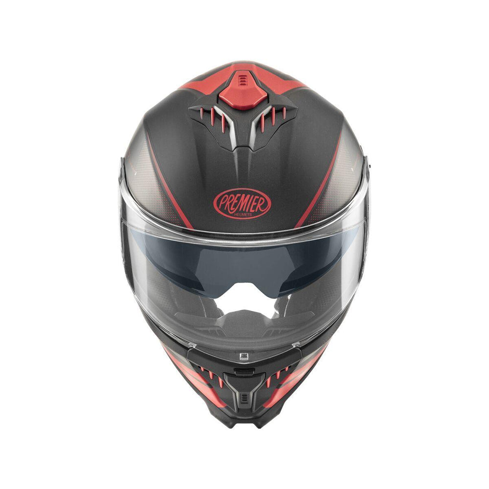 Premier Typhoon FR Helmet - Matte Black/Red