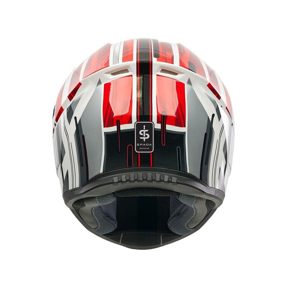 Spada Raiden 3 Cyclone Full Face Motorcycle Helmet - Red