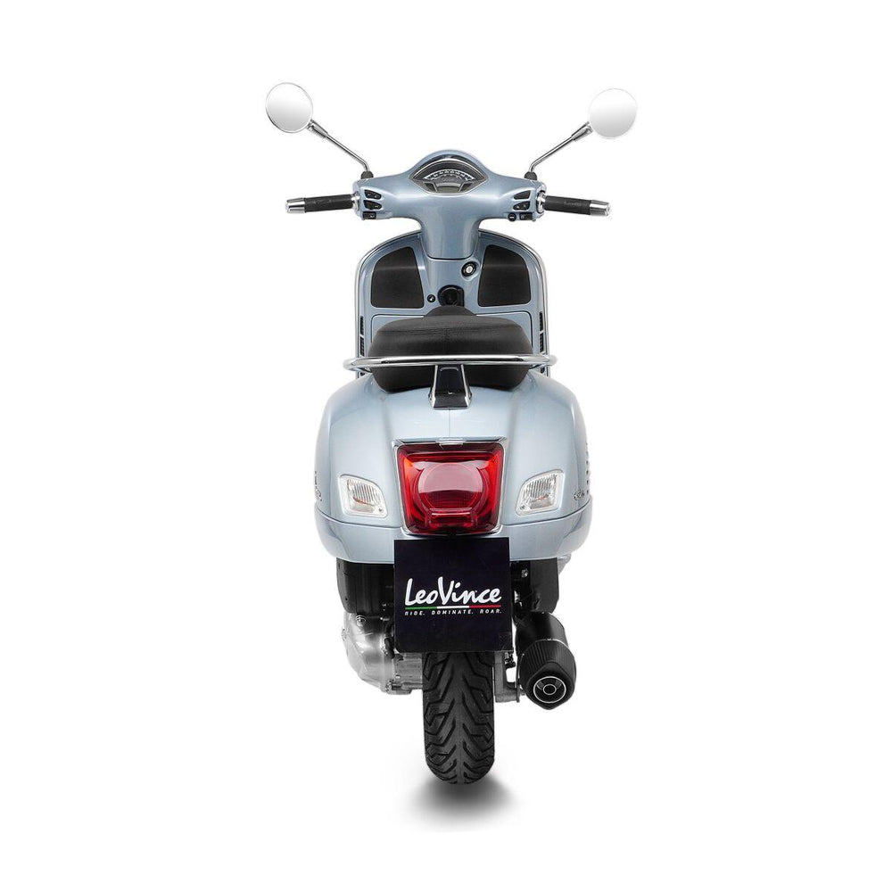 LeoVince Stainless Steel Nero Silencer For Vespa GTS 125 IGET ABS 2021-2024 - Black