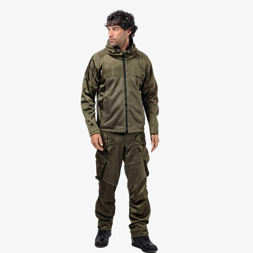 Spada Hooded Air Motorcycle Jacket - Olive Green