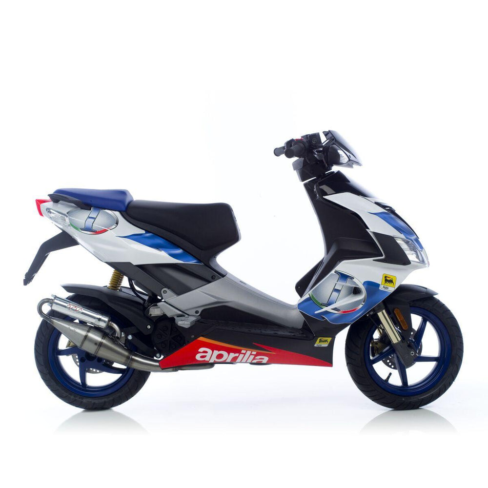 LeoVince Hand Made TT Stainless Steel Full Exhaust System For Piaggio NRG DD 50 LC 2005-2006 - Silver