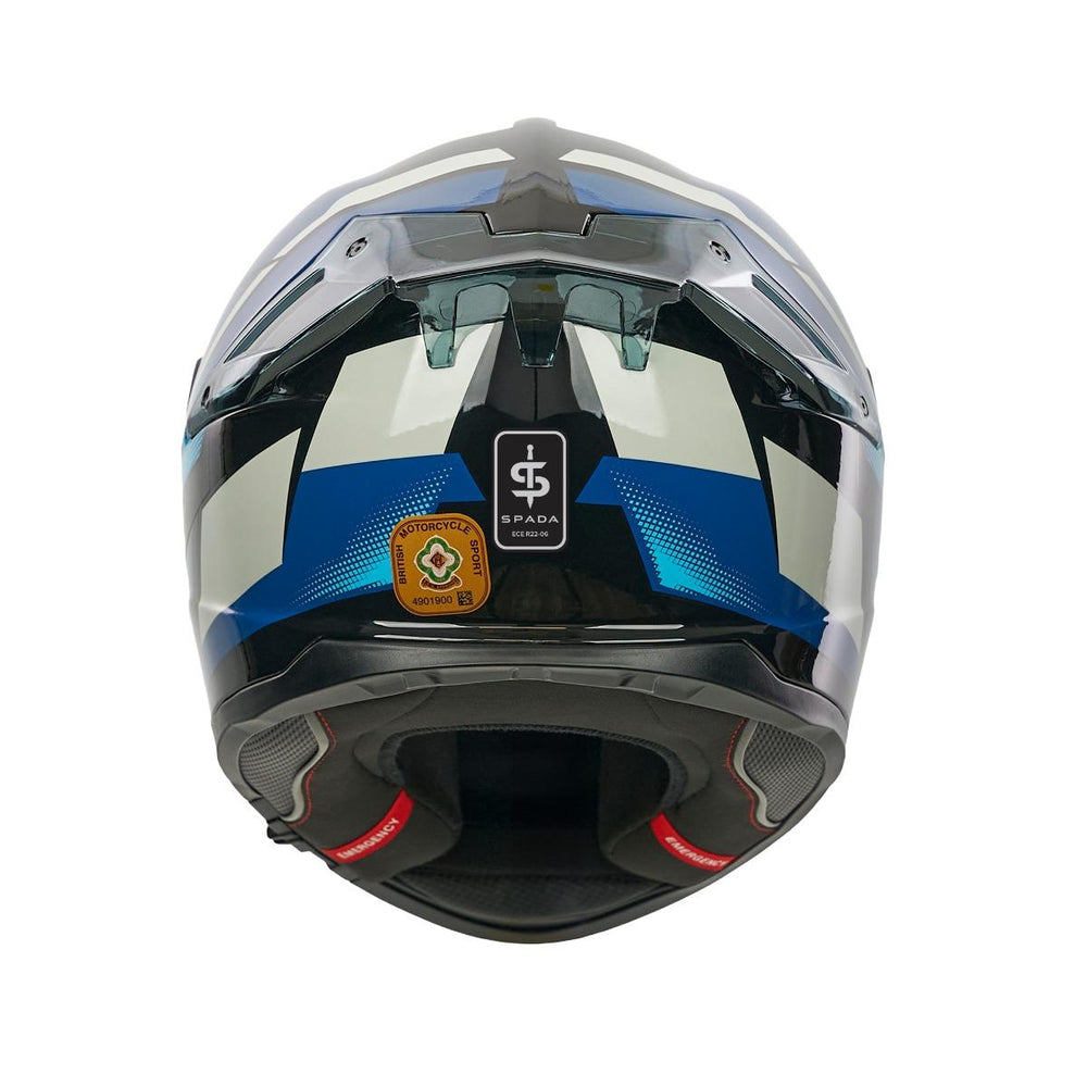 Spada Blade Sabre Full Face Motorcycle Helmet - Blue/Black/Grey