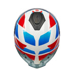 Spada Blade Sabre Full Face Motorcycle Helmet - White/Blue/Red