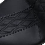 LE Pera Outcast GT Seat With Backrest For Harley Davidson FLH 1868 ABS 2021 Double Diamond/Perforated - Black
