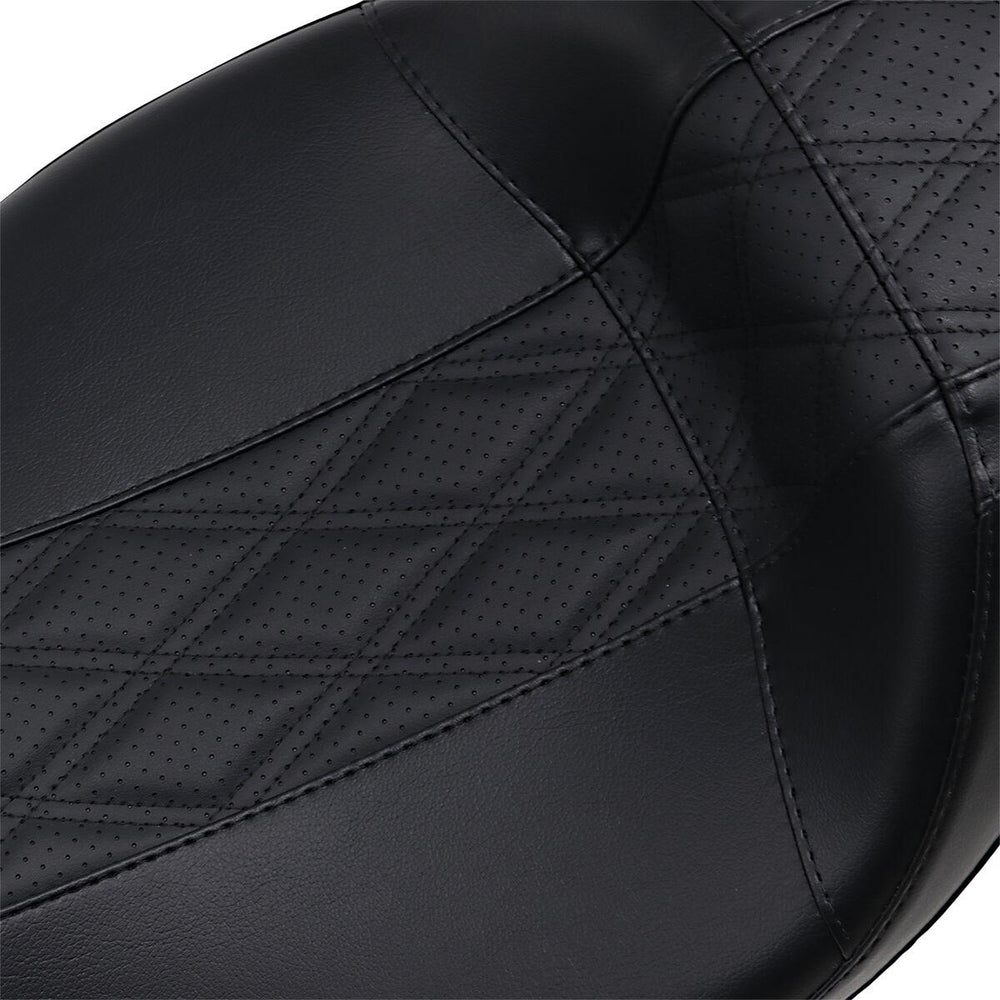LE Pera Outcast Daddy Long Legs Seat For Harley Davidson FLH 1868 ABS 2021 Black Inlay/Double Diamond/Perforated - Black