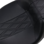 LE Pera Outcast Daddy Long Legs Seat For Harley Davidson FLH 1868 ABS 2021 Black Inlay/Double Diamond/Perforated - Black