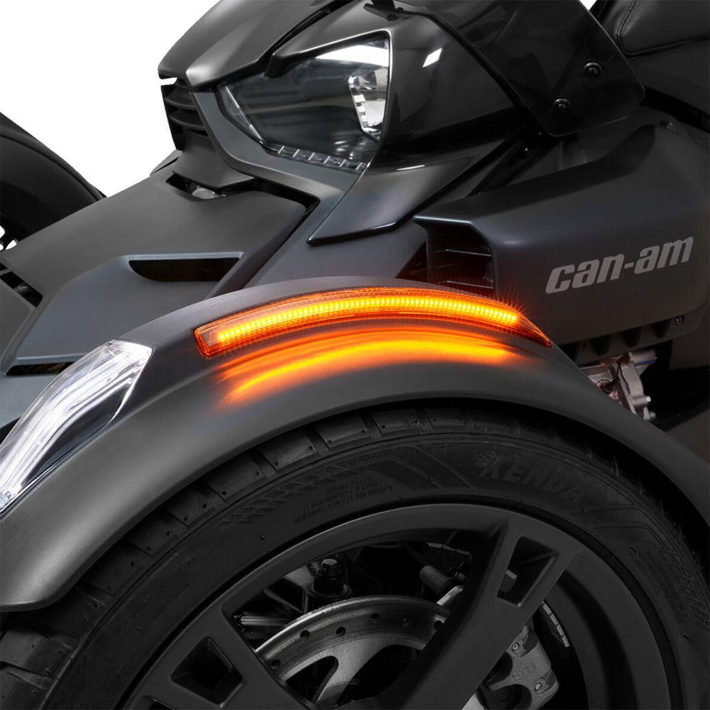 Show Chrome Slayer Front Fender LED Light kit For Can Am Ryker 600 ACE 2019-2024 Amber