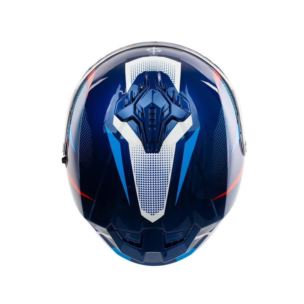 Spada SP18 Vertex Full Face Motorcycle Helmet - Blue/Red/White