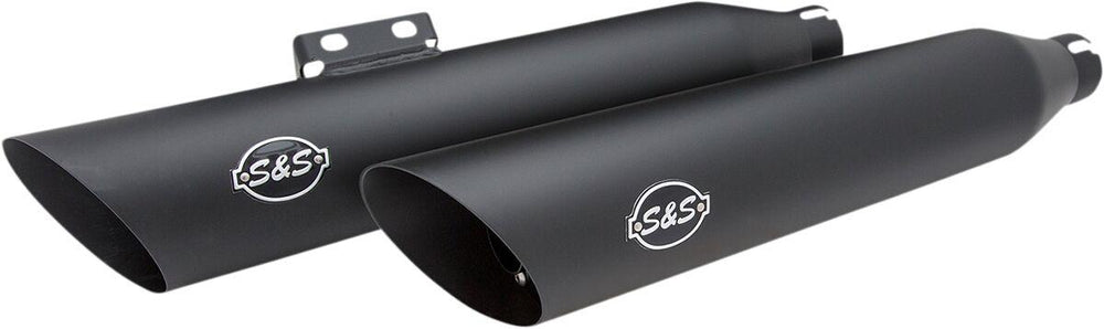 S&S Cycle Slash-Cut  Silencers For Harley Davidson FLFB 1750 2018-2020 - Guardian Black
