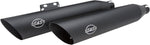 S&S Cycle Slash-Cut  Silencers For Harley Davidson FLFB 1750 2018-2020 - Guardian Black