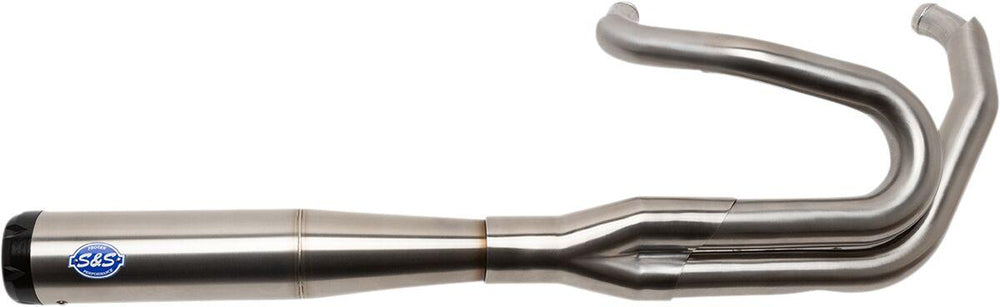 S&S Cycle 2 Into 1 Superstreet Exhaust System For Harley Davidson FLDE 1750 2018-2020 - Stainless Steel