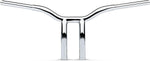 LA Choppers Kage Fighter Welded Bent-Riser Handlebar 25.5 cm (10") - Chrome