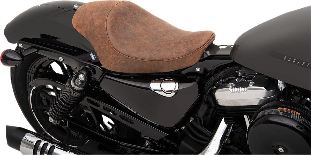 Drag Specialties 3 4 Solo Seat For Harley Davidson XL 1200 C 2004-2020 Distressed - Brown