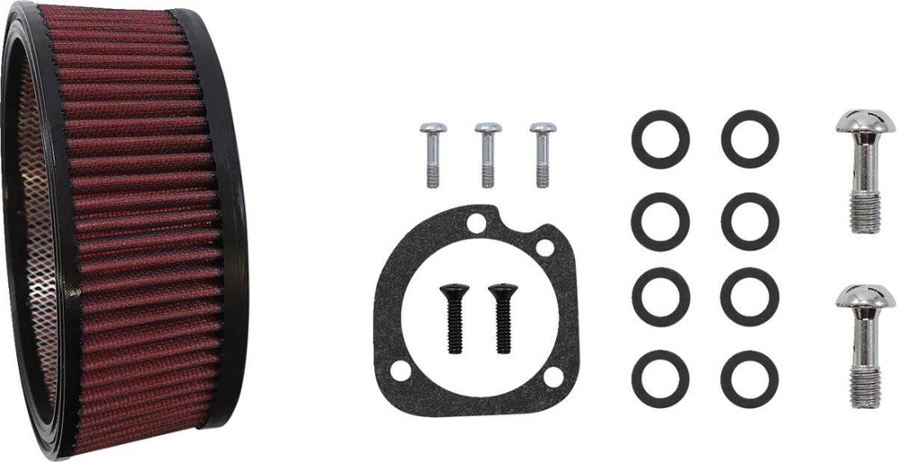 S&S Cycle Air Stinger Stealth Air Cleaner Kit For Harley Davidson XL 1200 C 2007-2020 - Black Red