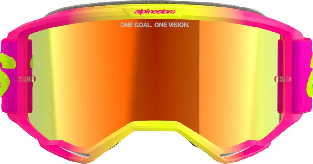 Alpinestars Vision 5 Wordmark Goggles - Pink Yellow Fluo
