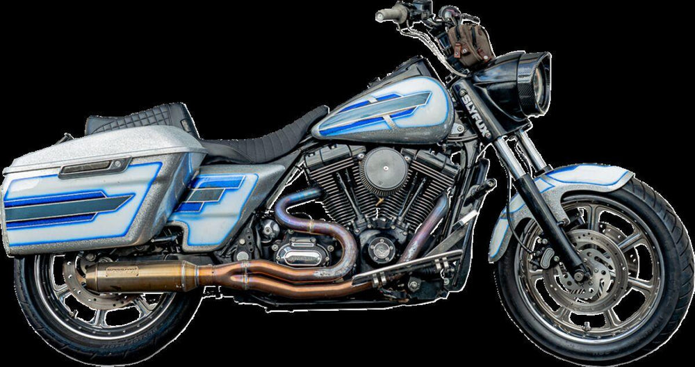 Slyfox Headlight Trim with Visor For Harley Davidson FLD 1690 2012-2013 Black/Gloss