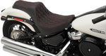Drag Specialties Predator III Double Diamond Seat For Harley Davidson FLDE 1750 2018-2020 - Black Red