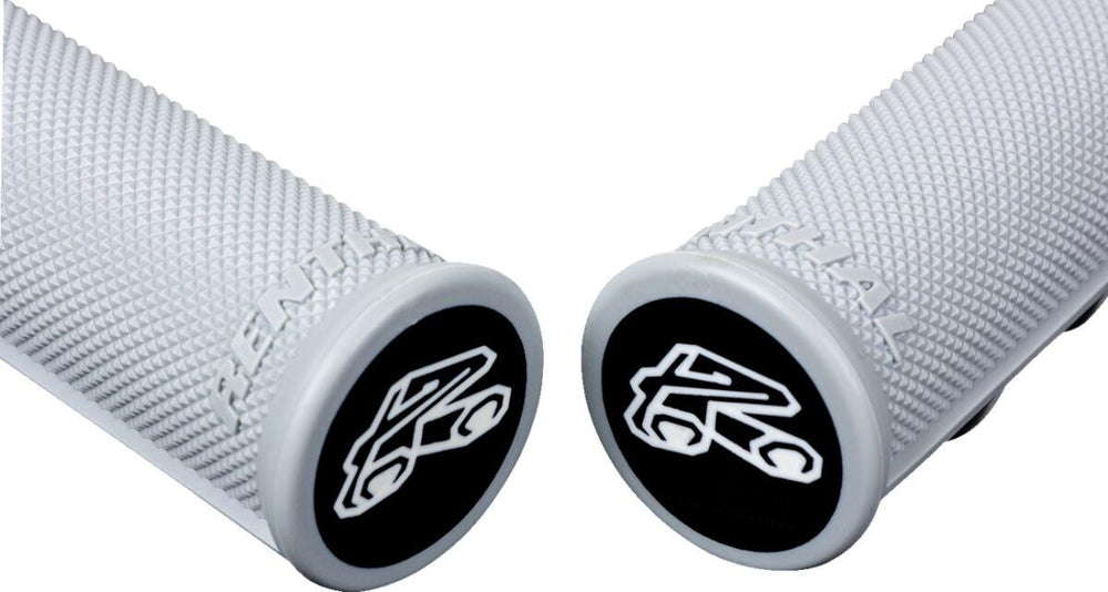 Renthal MX Original Lock-On Diamond Knurled Grips For Honda CRF250R 2023-2024 - White