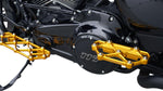 Arlen Ness Diamond Passenger Floorboards For Harley Davidson FLD 1690 2012-2013 - Gold