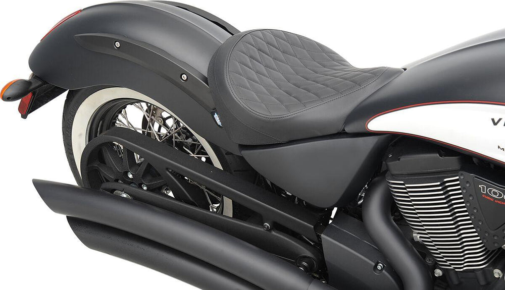 Drag Specialties Low-Profile Solo Seat For Victory High-Ball 106 2012-2016 Diamond - Black