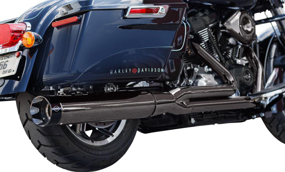 S&S Cycle 2 Into 1 Sidewinder Exhaust System For Harley Davidson FLDE 1750 2018-2020 - Lava Chrome