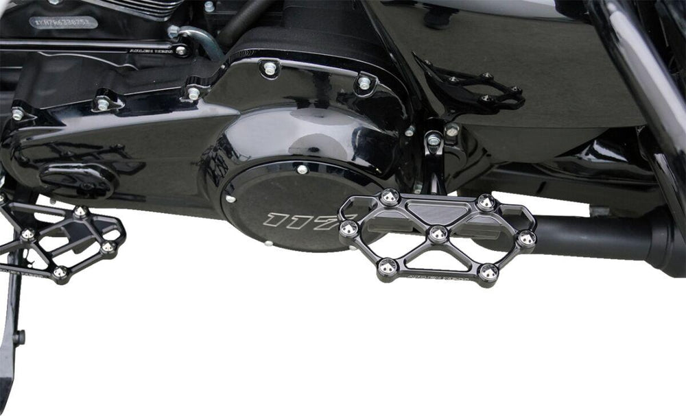 Arlen Ness Diamond Passenger Floorboards For Harley Davidson FLD 1690 2012-2013 - Black