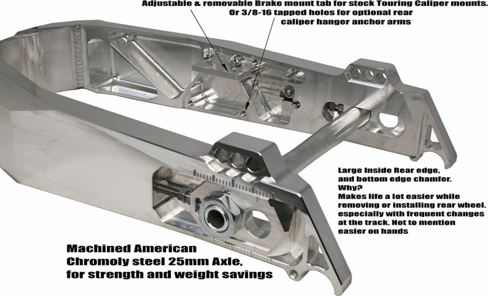 Alloy Art Swing Arm For Harley Davidson FLHR 1340 1994-1998 - Machined