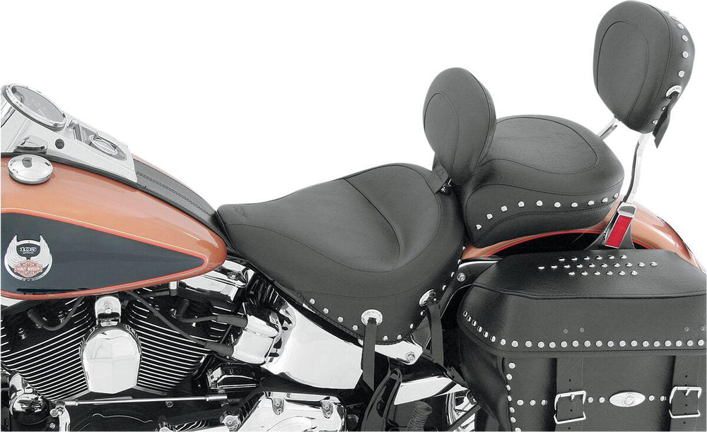 Mustang Wide Solo Seat with Removable Backrest For Harley Davidson FLST 1450 2006 - Black