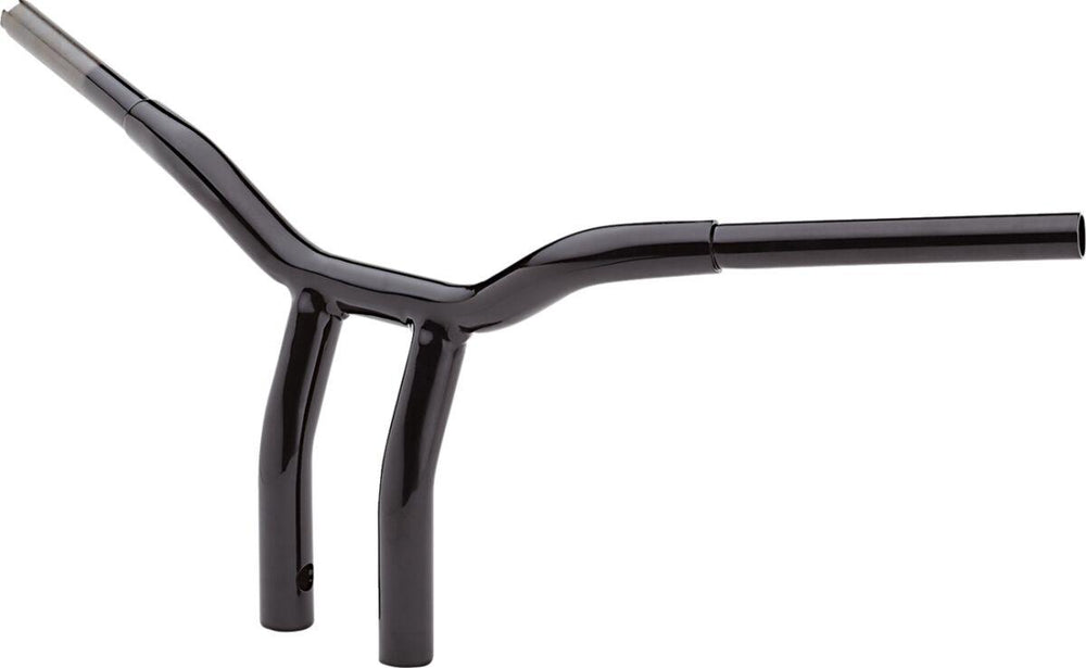 LA Choppers Kage Fighter Welded Bent-Riser Handlebar 25.5 cm (10") - Black