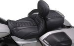 Mustang Wide Deluxe Touring Passenger Seat For Harley Davidson FLHX 1923 2024-2026 - Black/Grey