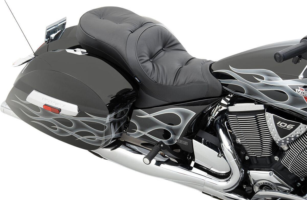 Drag Specialties Low-Profile Touring Seat For Victory Cross Country 106 2010-2015 Pillow Top - Black