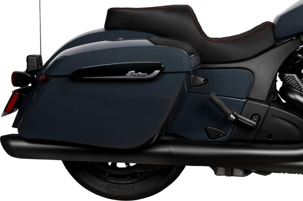 Drag Specialties Freedom Touring Double Diamond Seat For Indian Challenger 108 ABS 2020-2025 - Black/Red