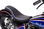 Drag Specialties Classic Stitch Spoon-Style Seat For Harley Davidson FL 1200 1958-1977 - Black