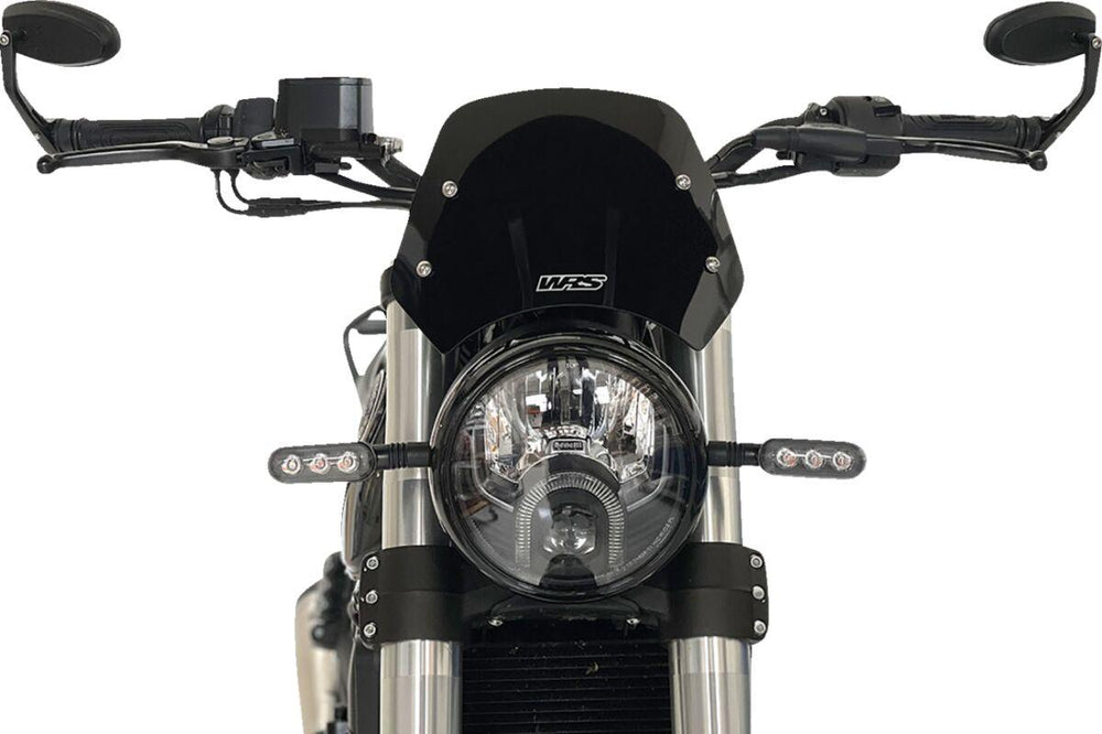 WRS Windscreen For Benelli Leoncino 500 ABS 2017-2023 19 cm (7-1/2") - Black